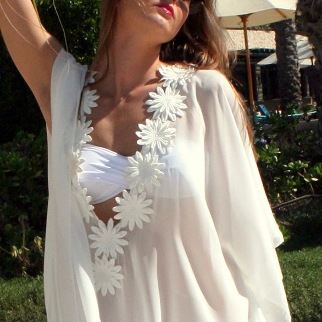 F4743-1 Honeymoon Beach Chiffon Swimsuit Cover Up